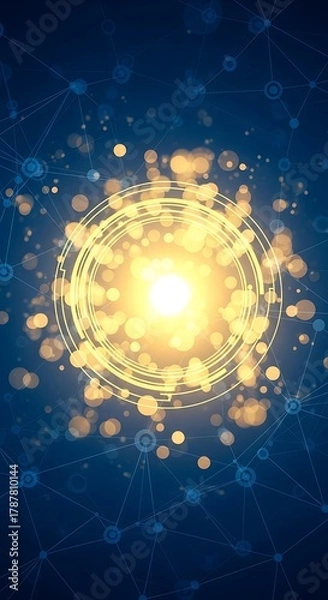 Obraz Radiant Core - A Luminous Burst of Energy and Light.