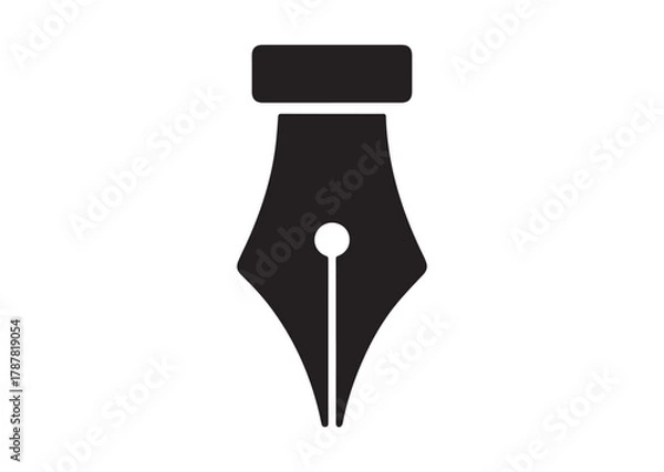 Fototapeta Fountain Pen Nib icon, Fountain Pen Nib solid vector