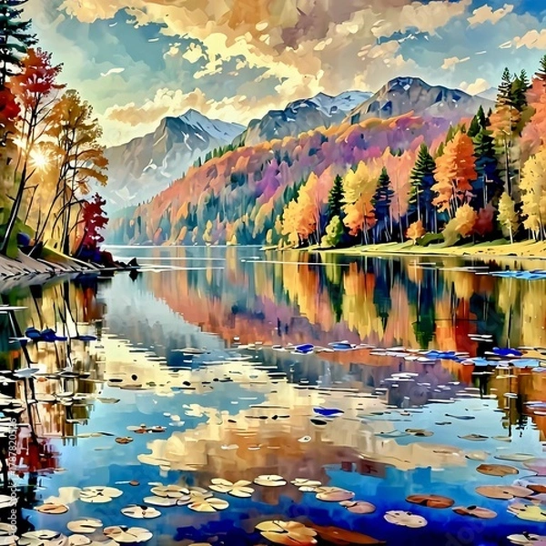 Obraz reflection in the lake