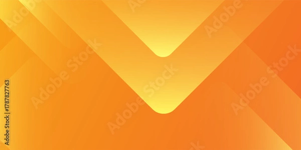Fototapeta Abstract orange and yellow geometric background. Dynamic shapes composition. Cool background design for posters. Vector illustration
