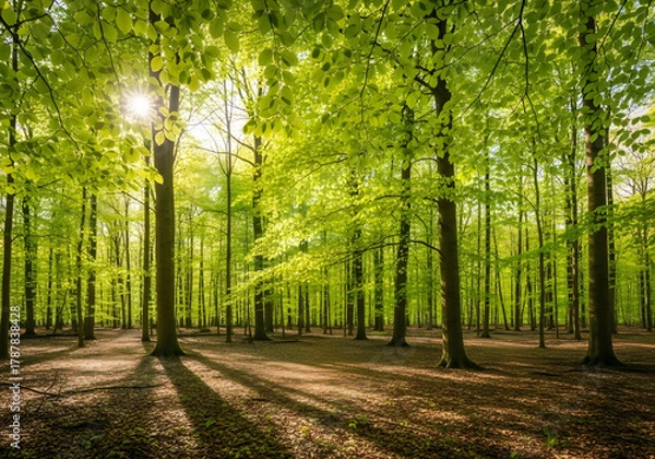 Obraz Sunlit Forest Pathway