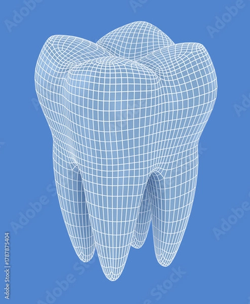 Obraz Teeth 3D model. 3D illustration