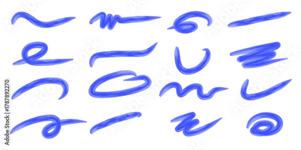 Fototapeta hand drawn ink splashes