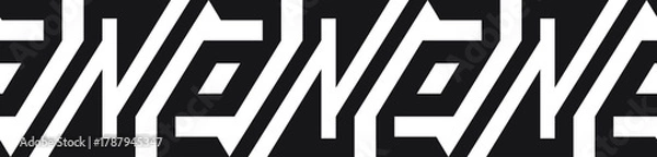 Fototapeta Abstract border pattern design, seamless decorative geometric frame, ethnic motif design. Universal design element.