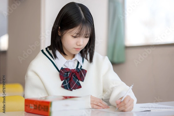 Fototapeta 勉強する女性