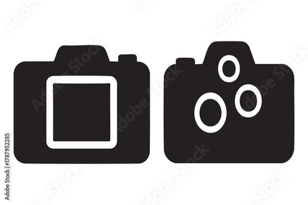 Fototapeta 
Digital camera silhouette icon with circular arrows for photography concept
