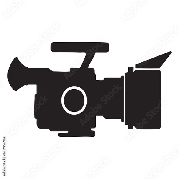 Fototapeta 
Digital camera silhouette icon with circular arrows for photography concept