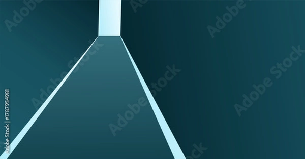 Fototapeta Perspective art of a way out of a dark alley. Concept illustration of the path to the door