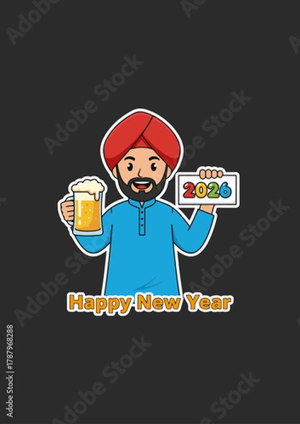 Obraz Happy New Year clip arts