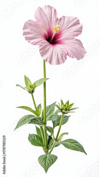 Fototapeta Vibrant Purple Petunia Flower Isolated on a White Studio Background
