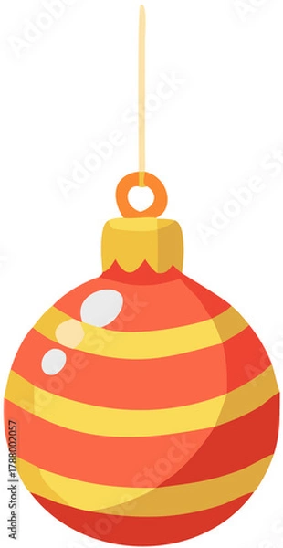 Obraz Red Christmas ball decoration