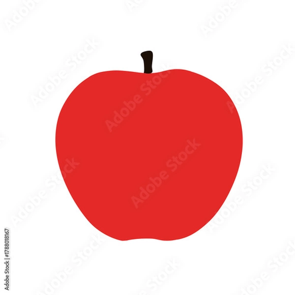 Fototapeta Red apple illustration