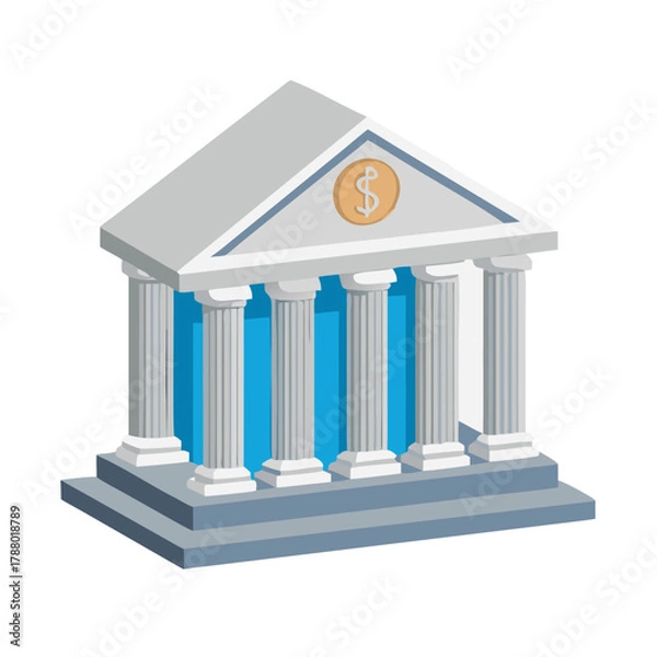 Obraz Bank Building Finance Icon