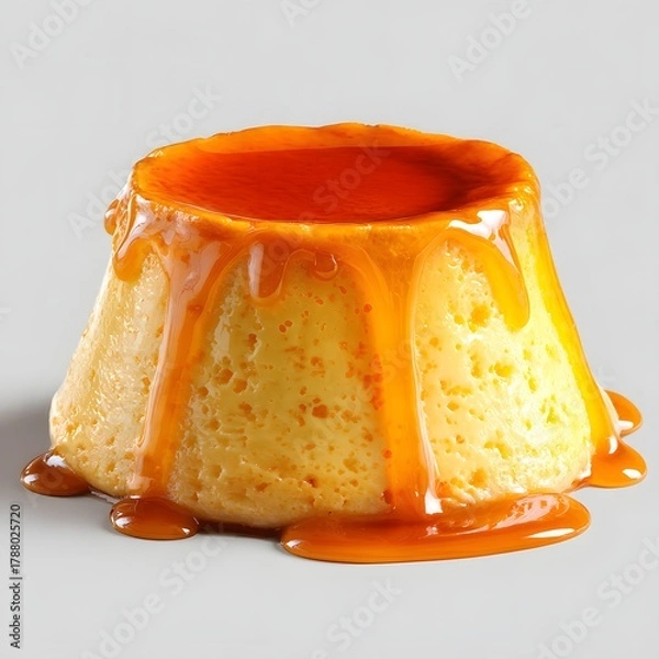 Obraz Classic Creme Caramel Flan with Rich Dripping Sauce