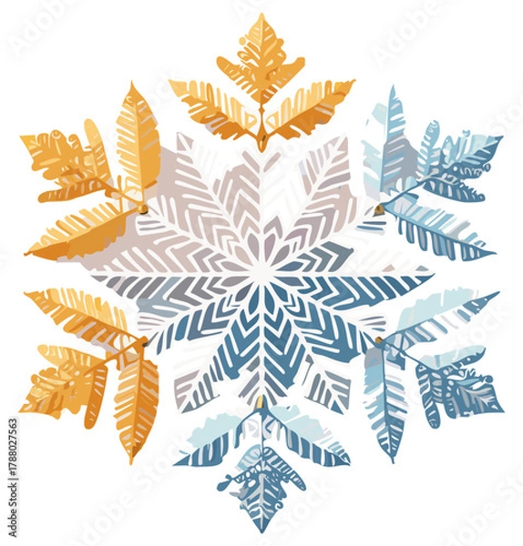 Obraz snowflake vector