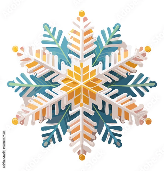 Obraz snowflake vector
