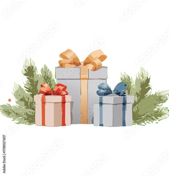 Obraz Christmas vectors presents
