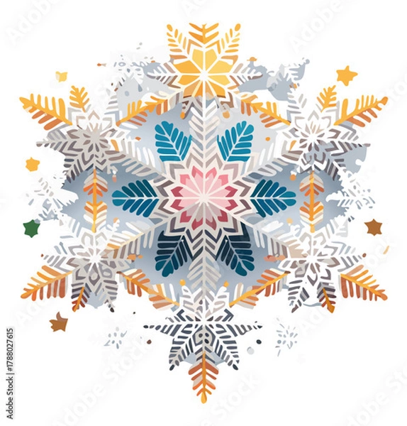 Obraz snowflake vector