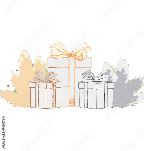 Obraz Christmas vectors presents
