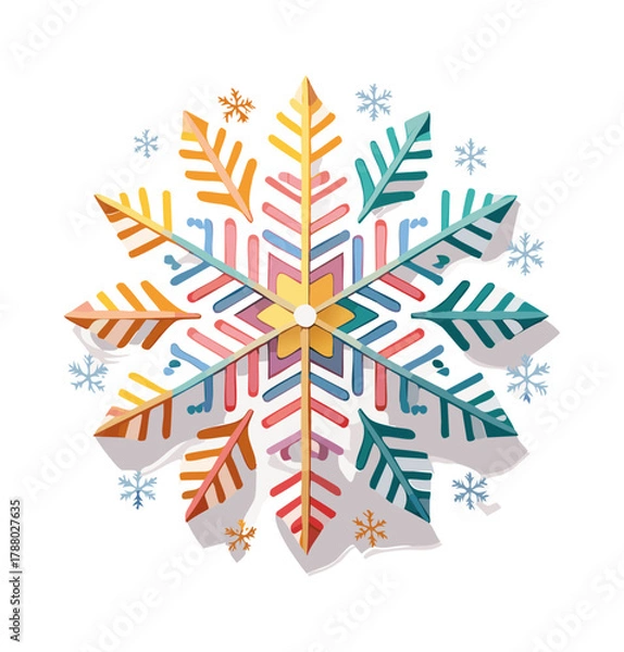 Obraz snowflake vector