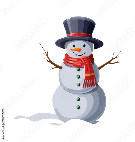 Obraz cheerful Christmas snowman
