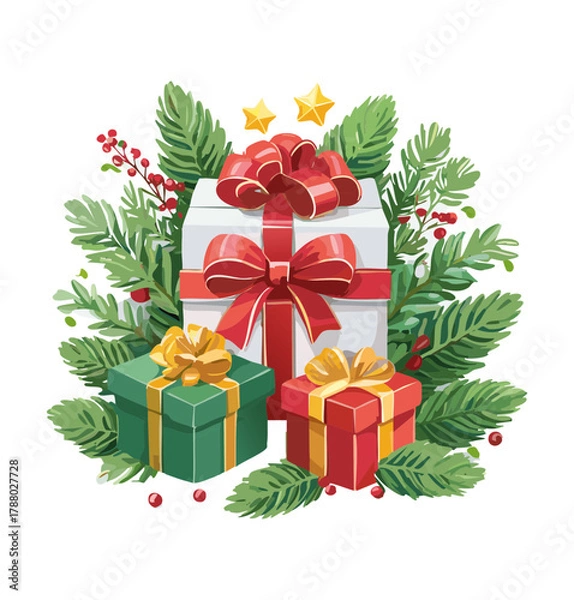 Obraz Christmas vectors presents