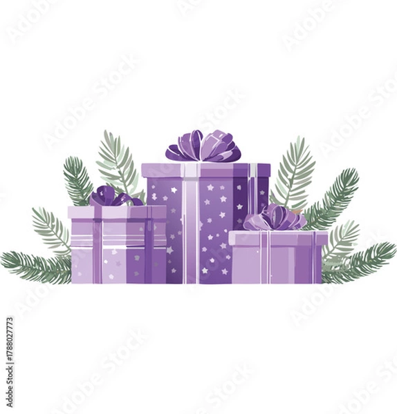 Obraz Christmas vectors presents
