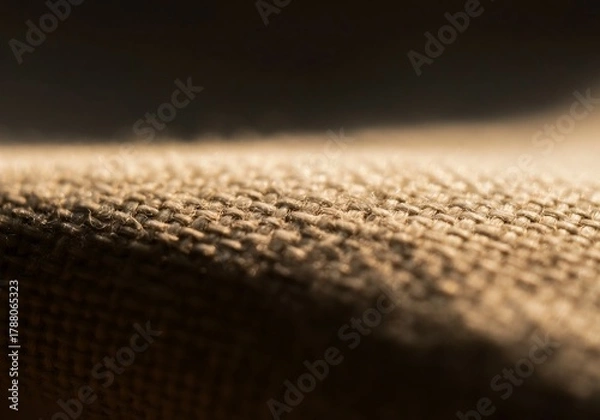 Obraz Burlap fabric texture close up macro view