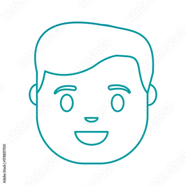 Fototapeta cartoon man icon over white background vector illustration