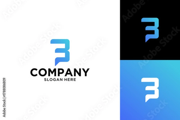 Obraz Initial letter f and b logo vector design