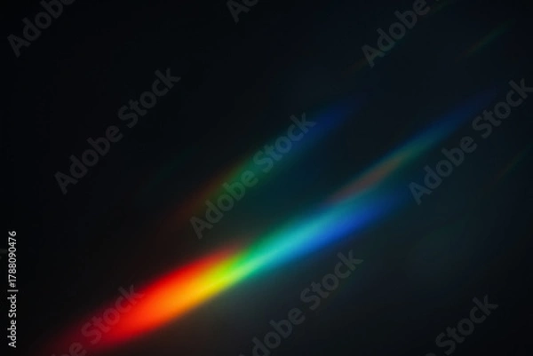 Fototapeta Colorful Light Streak with Lens Flare and Bokeh