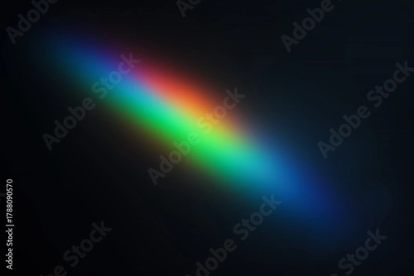 Fototapeta Prism Spectrum Light Streak on Dark Background