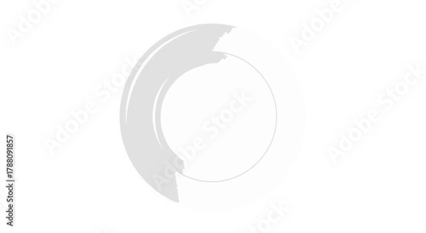 Obraz Circular loading icon on a white background with a gray loading indicator