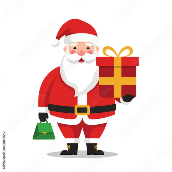 Obraz Santa's Bountiful Bag Delivering Holiday Joy