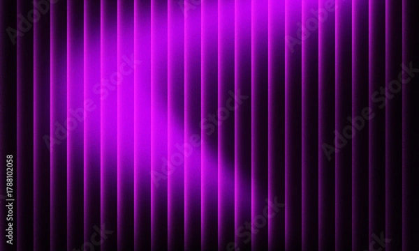 Obraz Purple glowing wave light on dark background — futuristic abstract gradient texture with luminous vertical pattern
