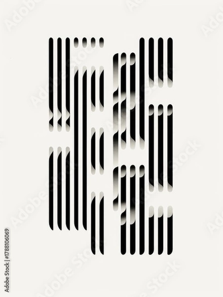 Obraz Abstract geometric pattern with vertical lines