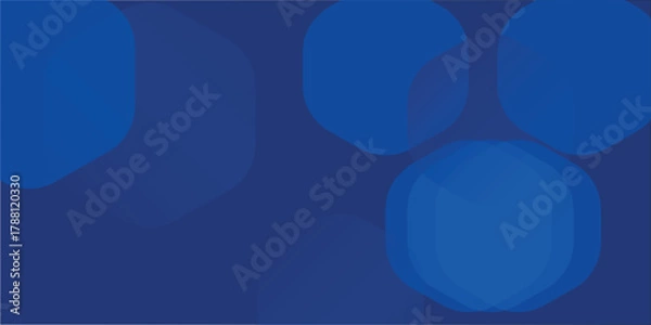 Fototapeta Modern abstract blue background with glowing geometric lines. Blue gradient hexagon shape design. Futuristic technology concept.