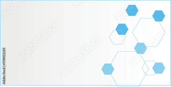 Fototapeta Abstract blue hexagon banner background. Eps10 vector