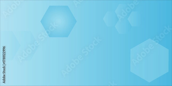 Fototapeta Abstract blue technology digital hi tech hexagons concept background. Space for your text