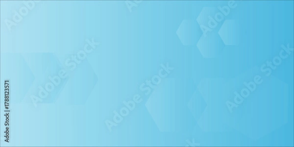 Fototapeta Abstract blue technology digital hi tech hexagons concept background. Space for your text