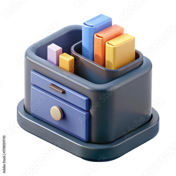 Obraz Organizer office stationery desk supplies container drawer storage