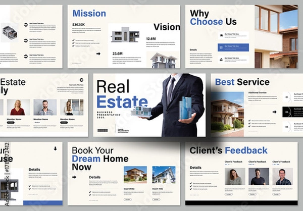 Fototapeta Real Estate Presentation Template