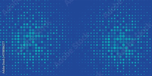 Fototapeta Blue Tech Finance Fintech Background Abstract Pixel Pattern. Abstract Business Tech Science Vector
