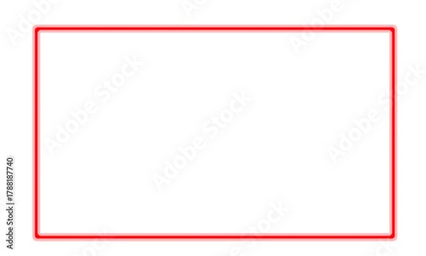 Fototapeta red  neon square frame