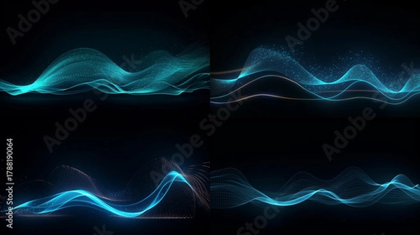 Fototapeta Abstract Neon Technology Background – Purple and Blue Energy Flow