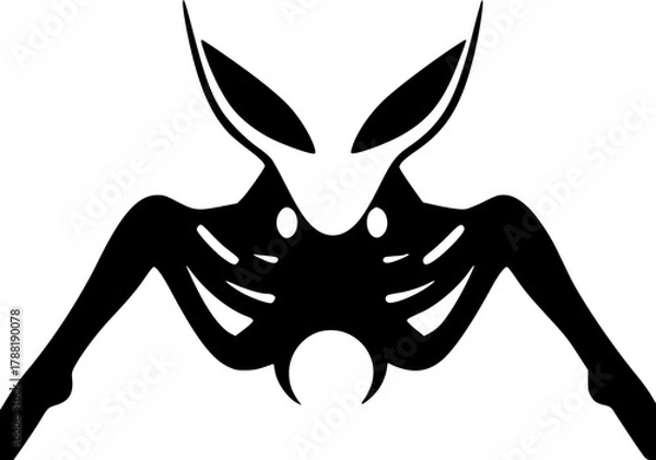 Obraz Alien figure silhouette design for paranormal and cosmic theme
