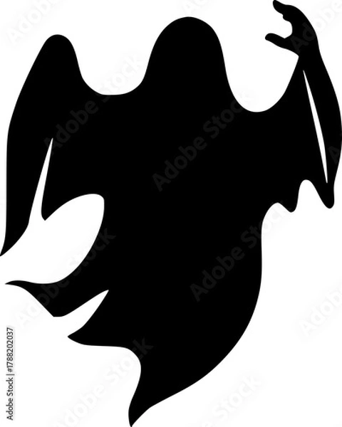 Obraz Cute ghost silhouette design for Halloween kids decoration and print