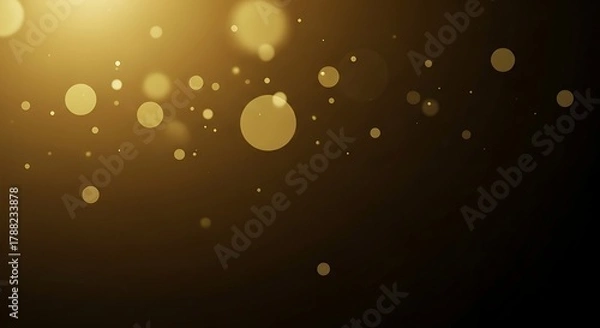 Fototapeta Elegant Golden Bokeh Glitter Sparkles Background Design with Defocused Light Effect