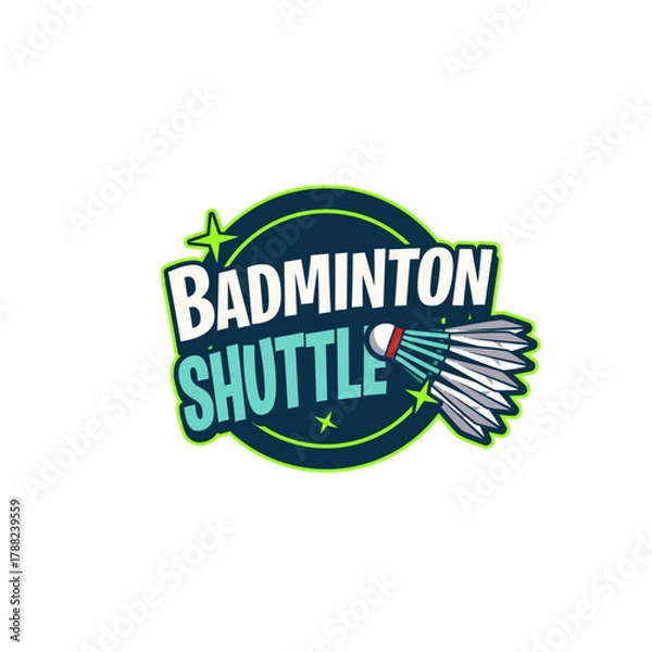 Obraz BADMINTON SHUTTLE LOGO 1