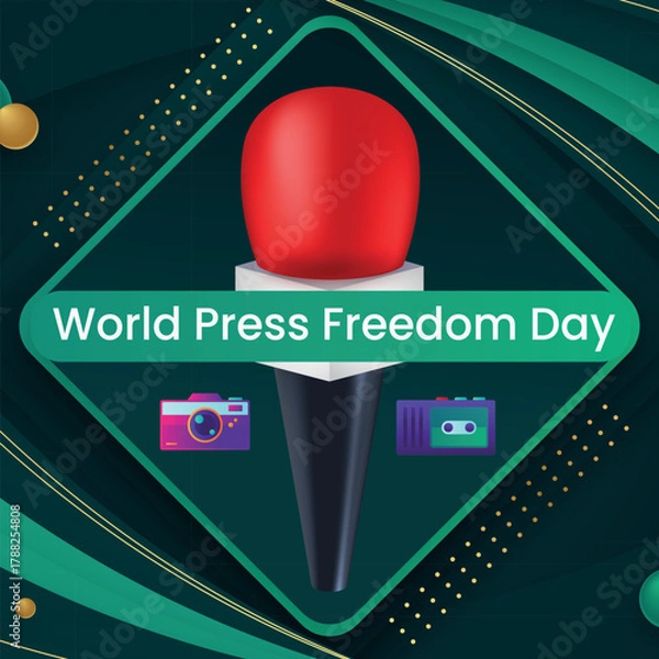 Fototapeta World Press Freedom Day Concept Vector Illustration